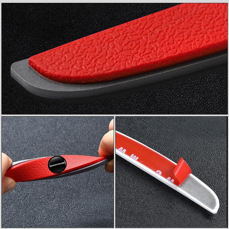 FBOW3 4Pcs Rubber Anti Collision Strip Car Door Rearview Mirror Protector Stickers For KIA Sportage Ceed Sorento Niro Cadenza Proceed