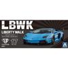 Aoshima Bunka Kyozai (AOSHIMA) 1/24 Liberty Walk Series No. 17 LB Works Lamborghini Aventador Ver. 1 Plastic Model Kit, Sky Blue