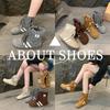 Internet celebrities with heightening women's boots popular flat-bottomed casual versatile niche sports small lace-up Martin boots women