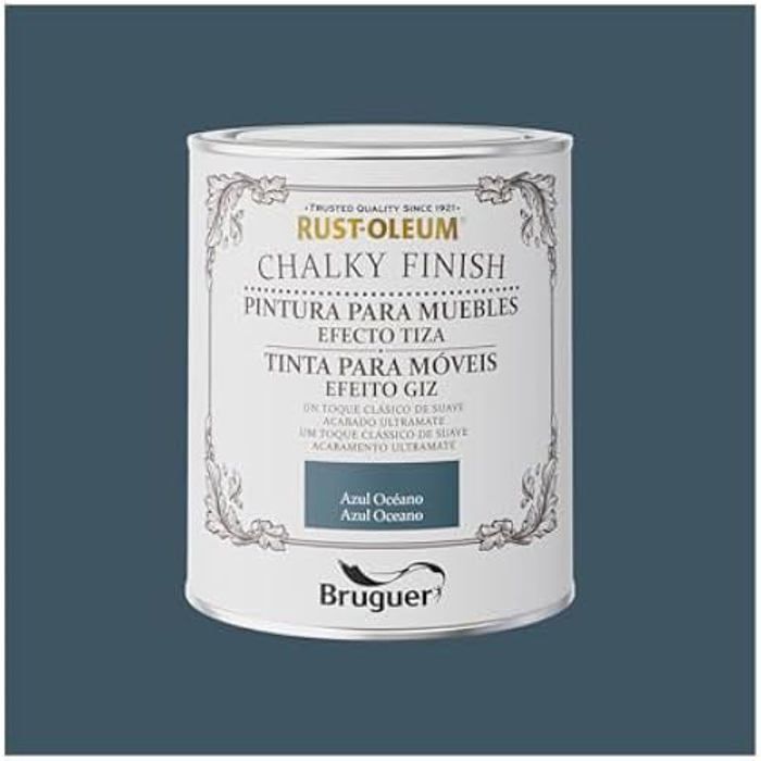 Peinture - BRUGUER - RUST-OLEUM CHALKY FINISH - 0,750l - Bleu - Finition mate