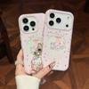 Cute Pink Star Flash Strawberry KT Phone Case for iPhone 17 Pro 16 Pro 15 14 Pro Max Cartoon Cover Shockproof Protective Case