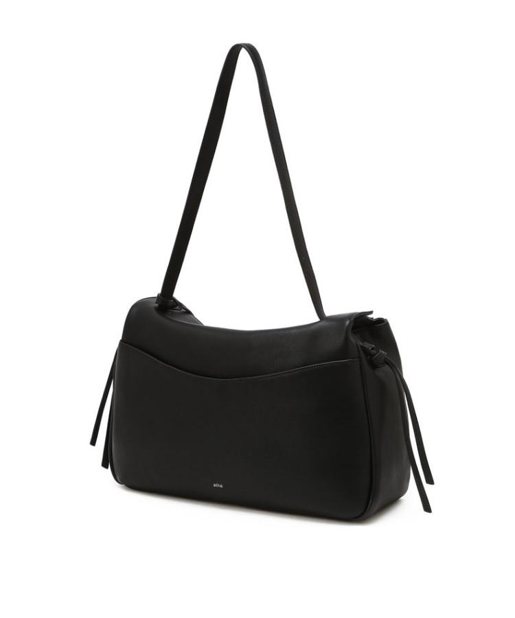 Athe Vanessabruno [Demain] Black Leather Deman Shoulder Bag L Aaba6F285Bk