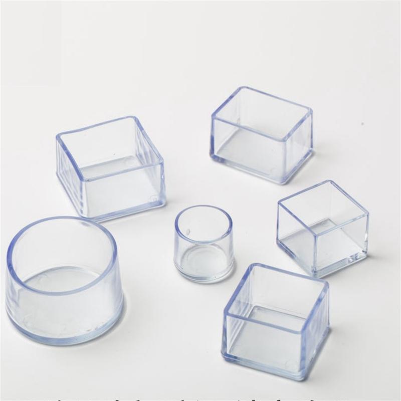 Legs Dining-Table Chair PC Transparent Thickened Mats for Table and Chair Non-Slip Wear-Resistant Porcelain Floor Scratch Foot Cover Foot Cover Stool