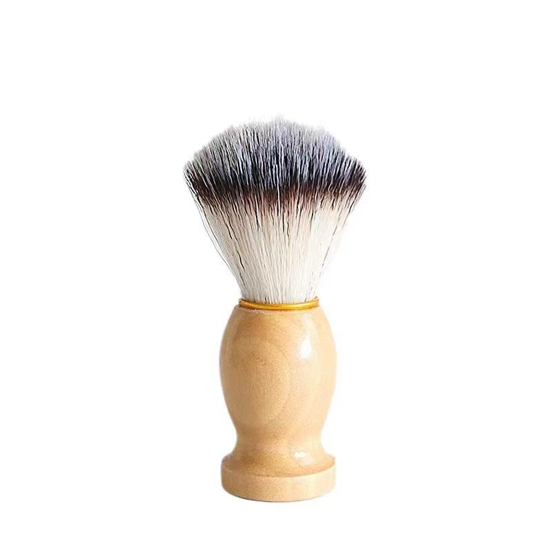 Men's Wooden Beard Grooming Brush - Solid Wood Shaving & Cleaning Tool