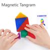 Montessori Magnetische Tangram Puzzle Spielzeug Kinder Soma Würfel Regenbogen Transparent Blöcke Farbe Form Passende Spiele Pädagogisches Spielzeug