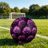 1pc Purple Rose Bloom Size 5 Soccer Ball Professional Match Training Football Indoor &Outdoor Sports Ball Lightweight Durable M6527
