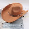 Western Cowboy Style Tibetan Fashion Top Hat Autumn/Winter New Collection Deer Skin Velvet Large Edge Riding Hat