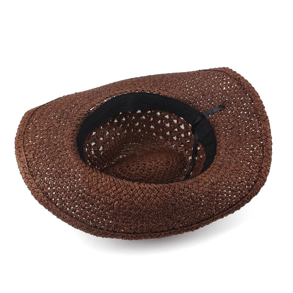 Neutral Hand-woven Straw Hat European and American Retro Style Denim Straw Hat Spring and Summer Breathable Sun Hat Wholesale