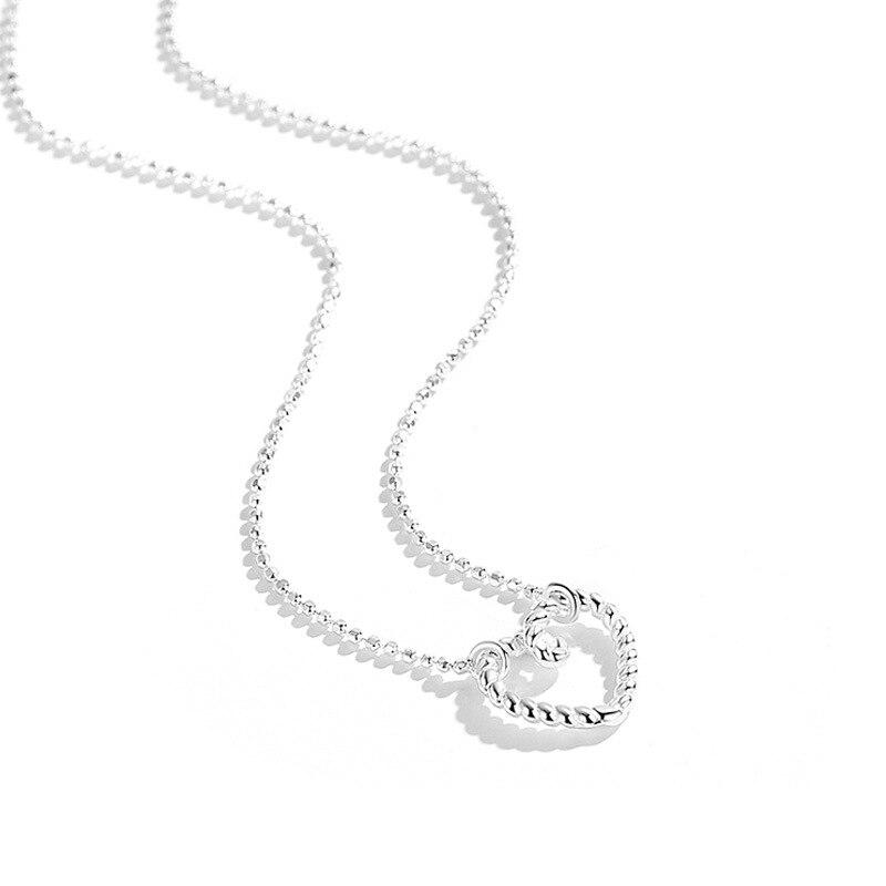 

Цепочка из стерлингового серебра 925 пробы с подвеской в ​​форме сердца, ожерелье, кулон для женщин, вечерние ювелирные аксессуары, колье Dz409