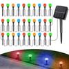 Outdoor Solar Garden Lights, In-Ground String Lights, RGB Ambience Lights, Waterproof, 8 Modes, Camping Garland Lights, Perfect for Gardens, Lawns,