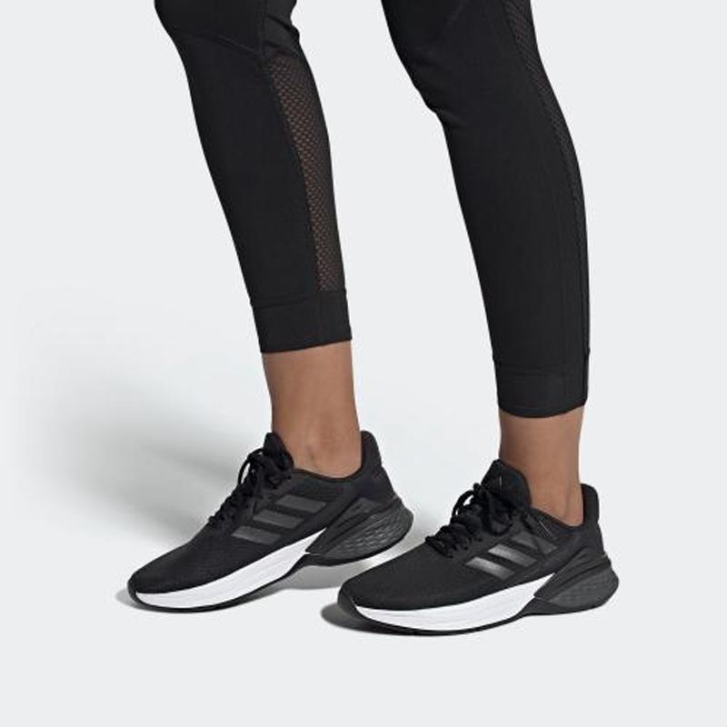 New Adidas Response Sr 'Black White Silver' Women's FX3642