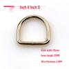 3.8mm Thick D-Ring Buckle Hardware for Bag Straps and Side Hooks