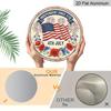 2D Flat, 1pc Classic 4Th July Independence Since 1776 Round Aluminum Metal Sign with American Flag Fireworks And Floral Wreath Wall Decor for