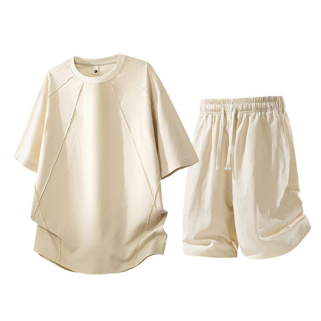 Men's Short Sleeved Set Versatile Casual Sports Two-piece Set
