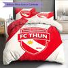 Biancheria da letto con motivo FC Thun Decorazione per la casa Regalo di compleanno (1 * copripiumino + 2 * federa, senza nucleo)