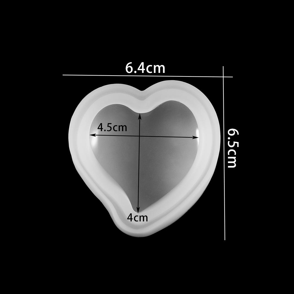 2Style 3Sizes Heart Shape Silicone Molds Epoxy Resin Casting Mold for DIY Crafts Jewelry Making Pendants Decorations Accessories