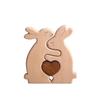 Osterdeko Holzprodukte Serie Ornamente Tier Hase Familie Elefant Herzförmige Holzornamente