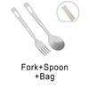 Portable Pure Titanium Tableware Set Outdoor Travel Camping Knife Fork Spoon Chopsticks Set Easy To Clean Field Tableware