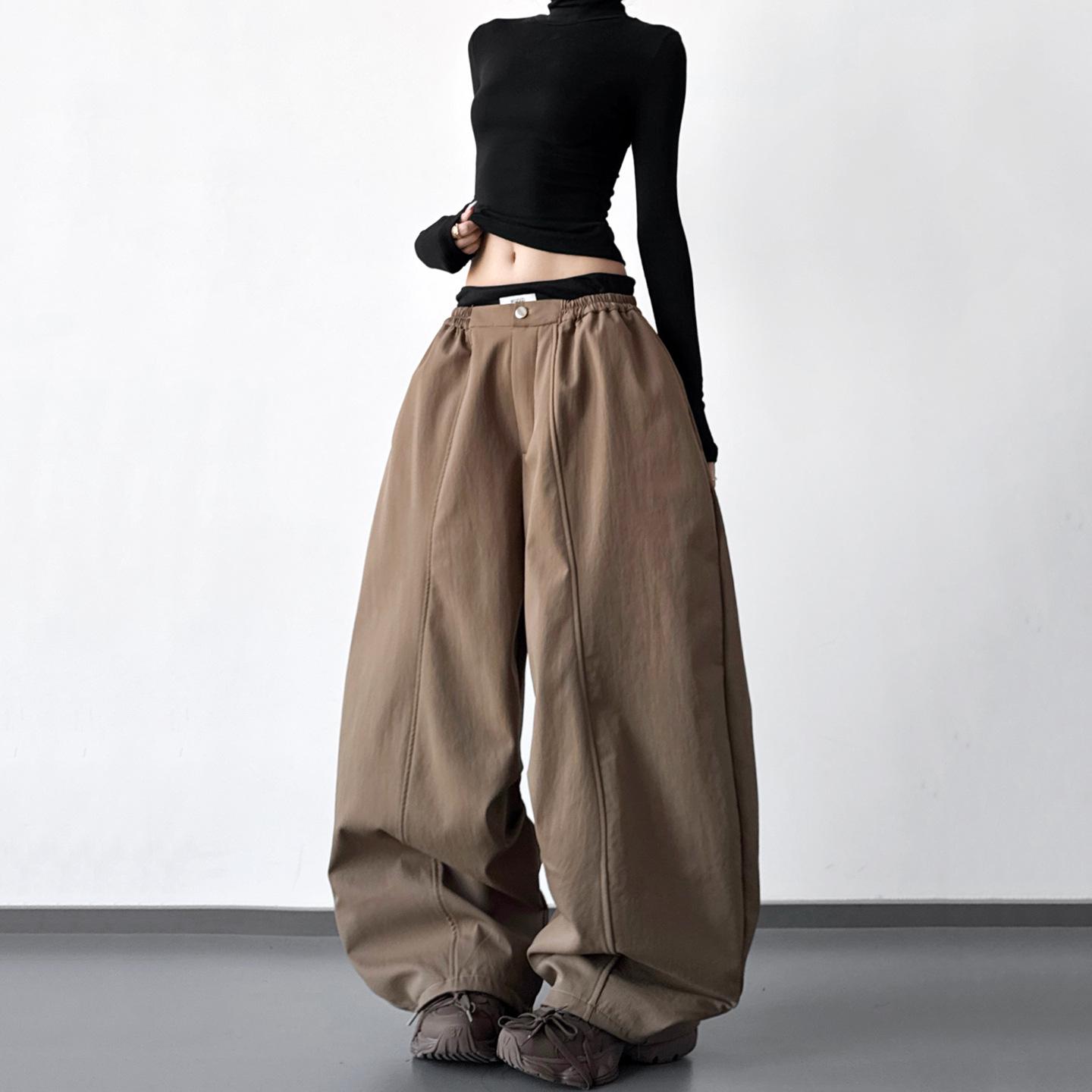 

Women s 2025 Winter Arrival: Fleece-Lined Casual Blazer & Wide-Leg Long Pants for Tall Figures Medium хакі