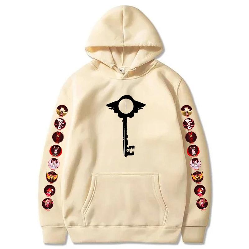 2025 Hell Inn Anime Printed Hoodie Women Men Casual Loose Harajuku Fashion Comfortable O-neck Long Sleeve Fleece Sweatshirts