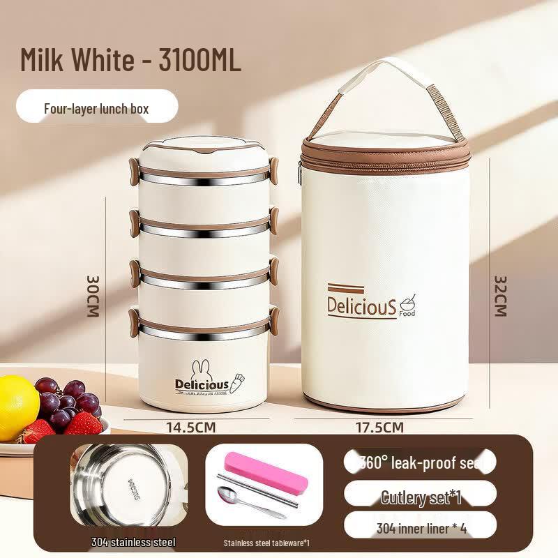 Youluo 4-Layer Insulated Stainless Steel Lunch Box