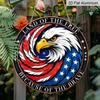 2D Flat Aluminum Wall Hanging In The Style of The 250th Anniversary of The Founding of The United States, Available In Various Sizes with An Eagle