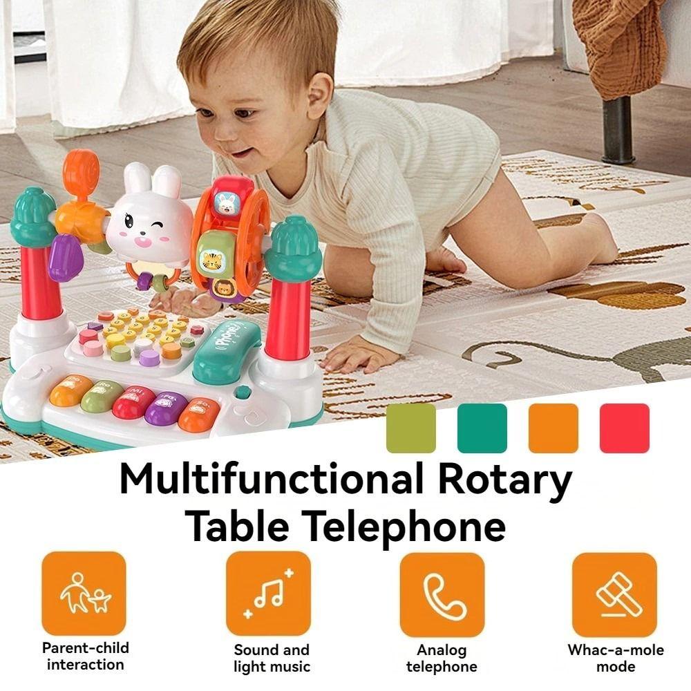 16 In 1 Educational Music Toy Rabbit Baby Piano Toys Cute Rotating Music Piano Keyboard  Toddlers