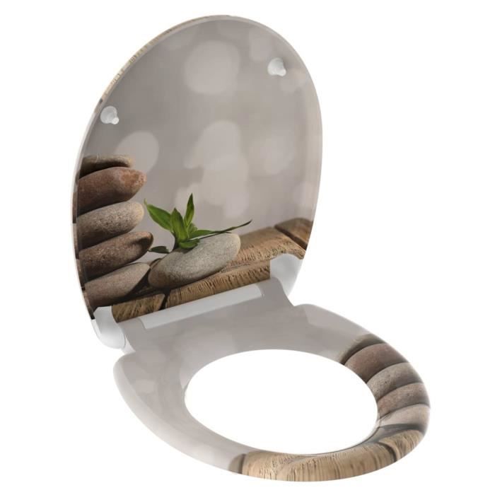 SCHÜTTE Siège de toilette avec fermeture en douceur STONE PYRAMID