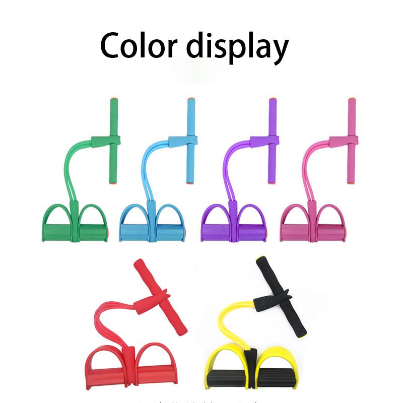 Fitness Gum 4 Tube Resistance Bands Latex Pedal Exerciser Sit-up Pull Rope Expander Elastic Bands Yoga Equipment Pilates Workout