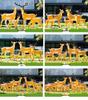 Luminous Fiberglass Sika Deer Sculpture for Garden Lawn Decoration