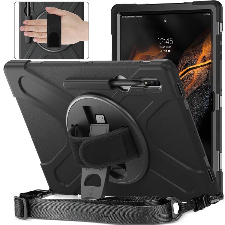 For Samsung Galaxy Tab S8 Ultra Silicone + PC Tablet Case For Samsung Galaxy Tab S8 Ultra чёрный