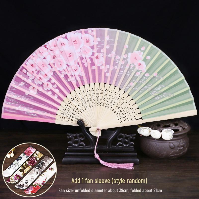 Ancient Chinese Hanfu Folding Fan - Classical Dance & Summer Accessory for Women