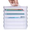 Multi Layer Portable Pencil Case Detachable Marker Pen Box Watercolor Pen Case  Business Card