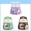 Cute Cartoon Girl Kids Backpack With Oxford Fabric For School Education And Adjustable Arched Shoulder Straps