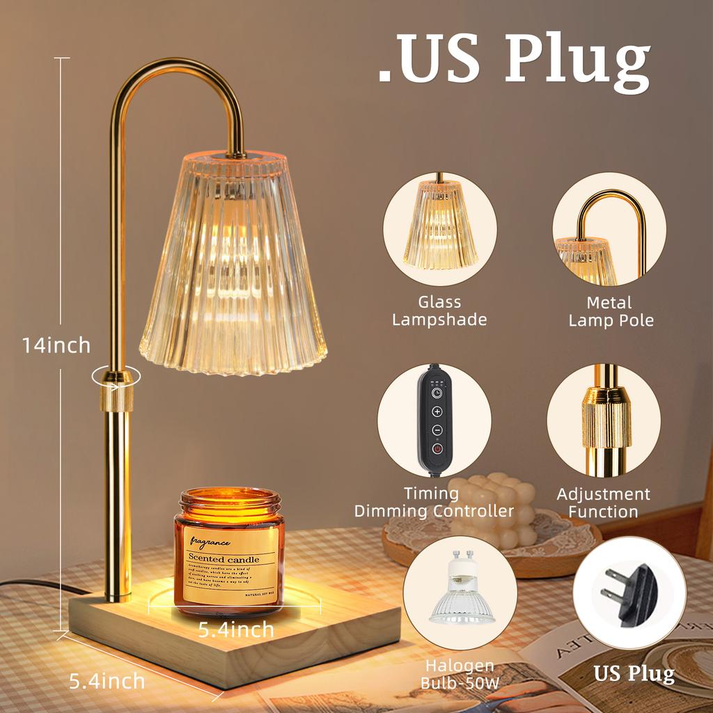 Kerzenwärmer-Lampen mit Glühbirne, dimmbare Tischleuchte, Atmosphäre, Schreibtisch, Nachttischlampe für Schlafzimmer, Heimdekoration, Beleuchtung, Frauen, Mädchen, Geschenke