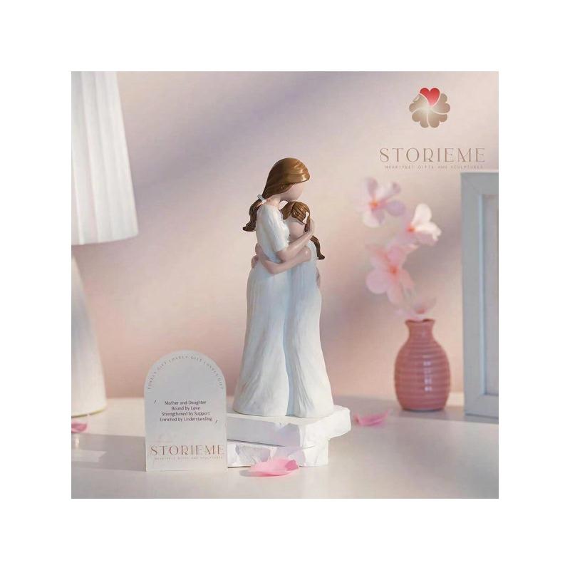 

1шт День матери Мать и дочь обнимают подарок скульптуры из смолы