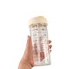 Glass Sports Water Bottle Large Capacity Outdoor Glass Straw Cup  Primary School Students