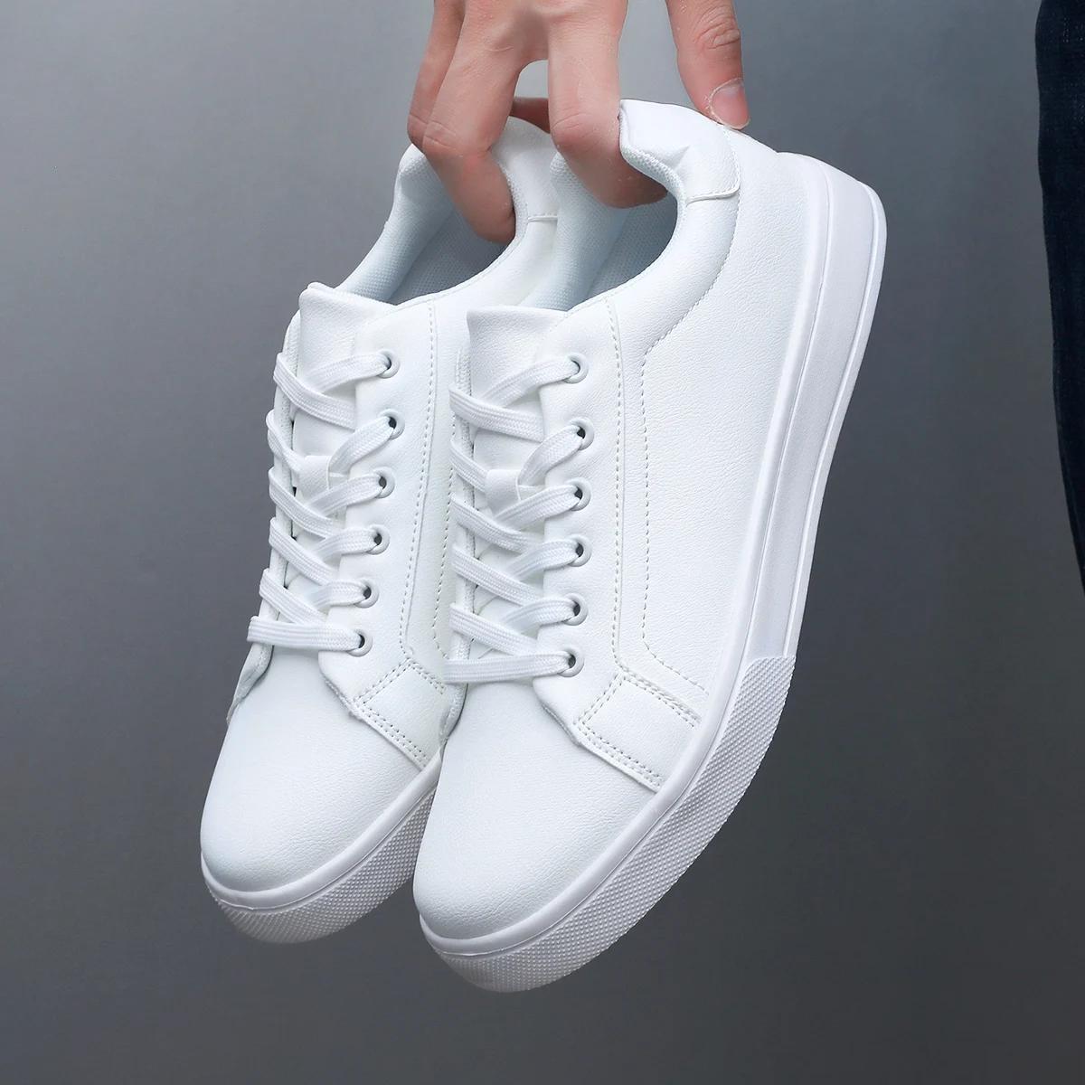 Мода Лето 2024 новые маленькие белые туфли мужские корейские версии модной обуви — фото 5