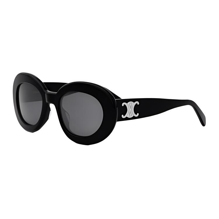 

Celine Full Frame Design Oval Sunglasses Men sunglasses Black CL40312U. Basic Packaging-Eyeglass Case+Box
