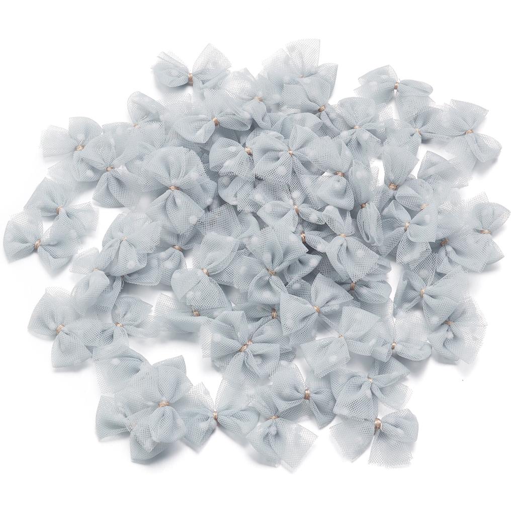 10pcs/lot Mini Mesh Bows Headwear Fresh Cute Color Loose Bow Beads for Craft Handwork Decoration DIY Hairpins Earrings Material