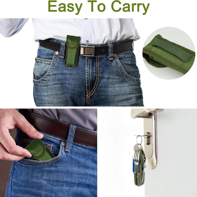 7 in 1 Multifunktionales Outdoor-Geschirr Edelstahl Faltbare Gabel Löffel Messer Picknick Camping Wandern Reisen Essgeschirr