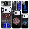 Capa Case for iPhone 17 Air 16 Pro Max 15 Plus 11 13 Mini 14 12 Back Phone Cover Firefighter Paramedic Rescue Logo