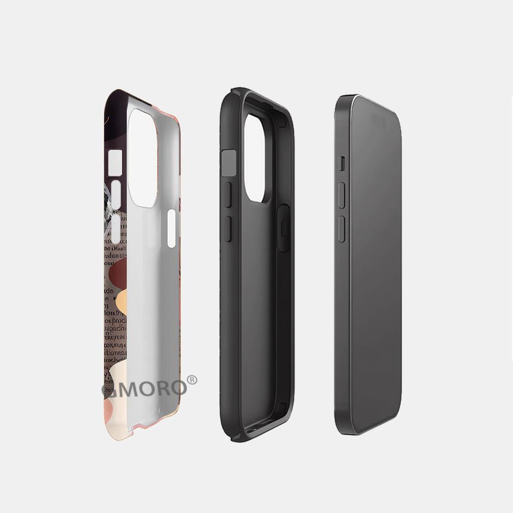 Hot-selling Splicing Illustration Mobile Phone Case Iphone15plus Film Two-in-one Apple 16 Matte Protective Case