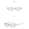 Women's sunglasses - unisex fashion rimless metal photochromic sunglasses