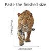Adesivo da Parete Realistico e Feroce Leopardo per Camera da Letto Soggiorno Decorazione Sfondo Casa