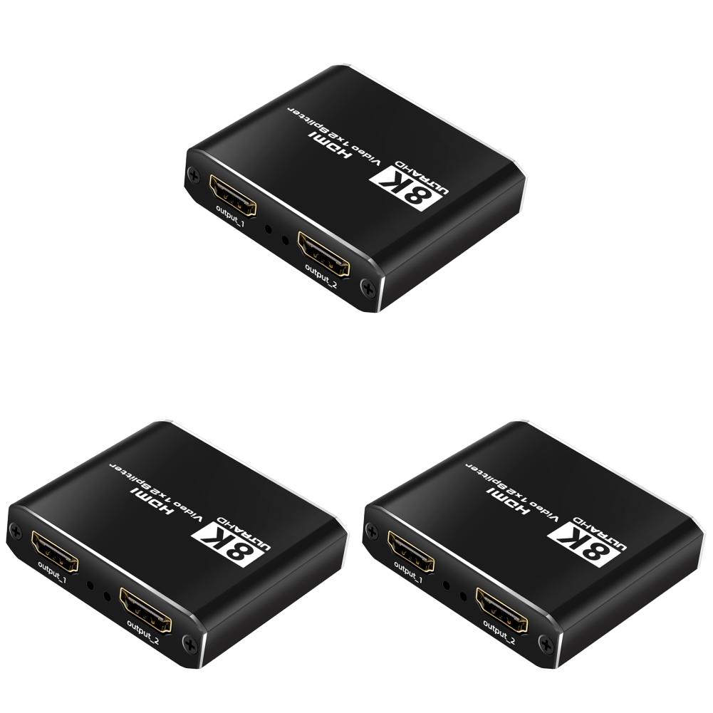 

8K 1 Male To 2 HDMI Female Adapter 1 In 2 Out Converter 1080P 8K 60Hz