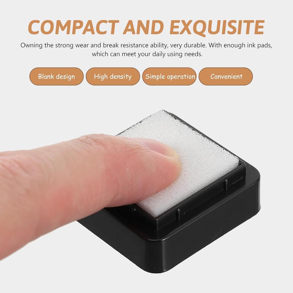 TEHAUX 10pcs Blank Ink Pads - 3x3cm Empty DIY Stamp Pads for Ink Refill - Blending Sponge Ink Pad with Cover - Ideal for Crafting, DIY Painting