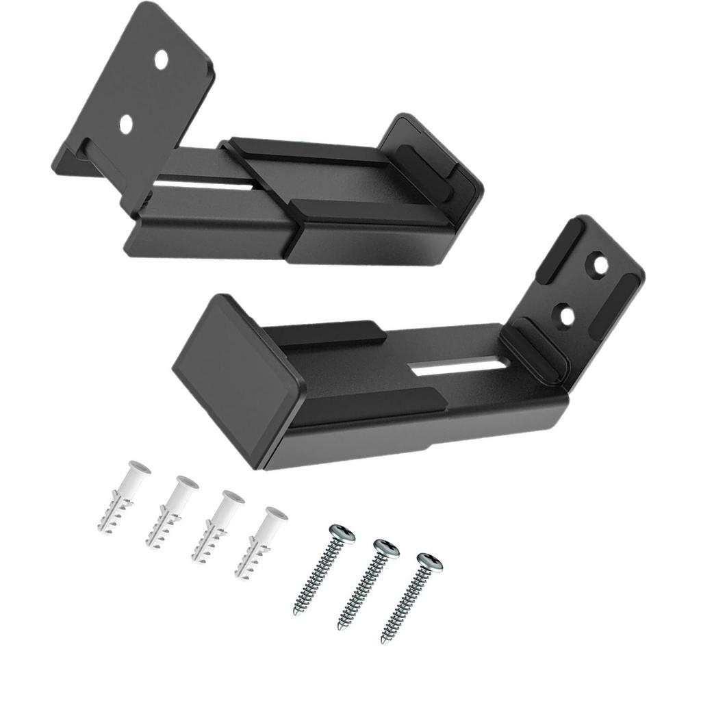 Universal Metal Speaker Wall Mount Bracket Anti Vibration Silicone Pad Easy Setup Stable for Bluetooth-compatible Sound Systems