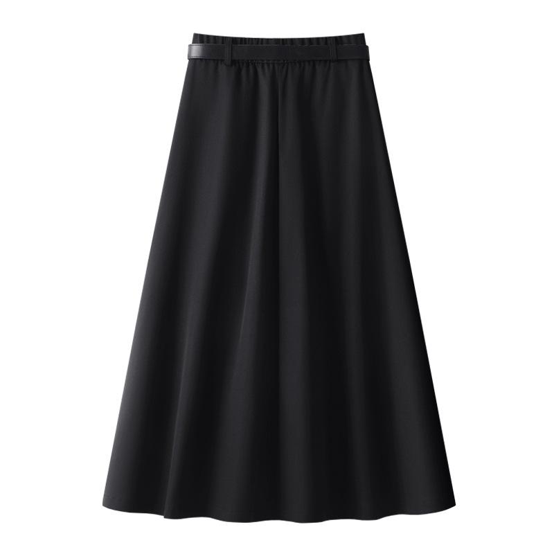 2025 Neuer Damen Roter High-Waist A-Linien Midi Faltenrock - Schlankmachende & Lockere Passform für Frühling und Herbst