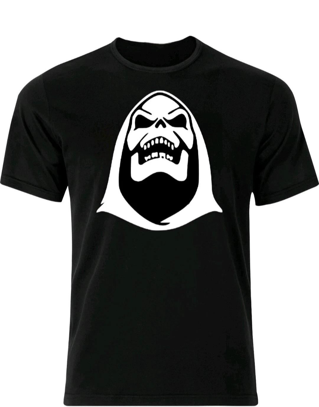 Skeleton T-shirt Mens Tribal Viking Demon Heavy Metal Rock Mens Graphic Shirt XXXL